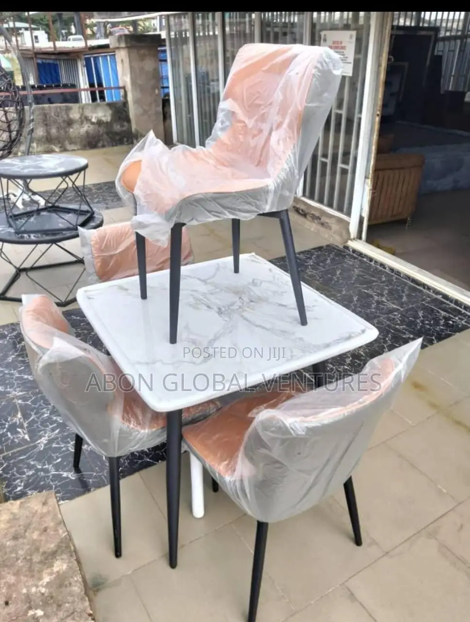 Mable Top Dining Set by (4) Four Seaters