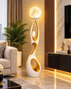 Luxury Modern Abstract Floor Lamp Sculptural LED Standing Light