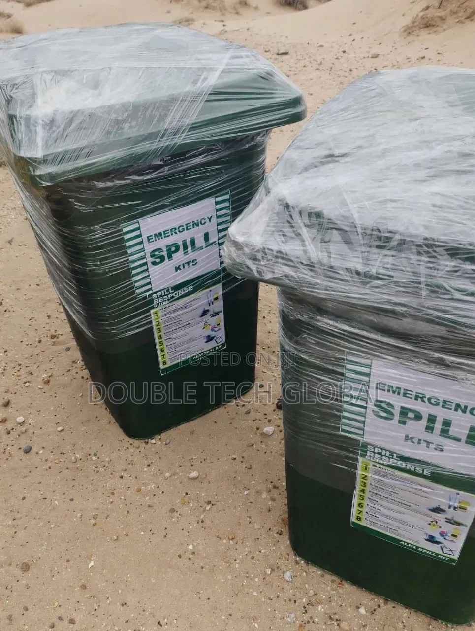 Emergency Spill Kit - 240 Litres - Green Wheelie Bin - Complete Kit