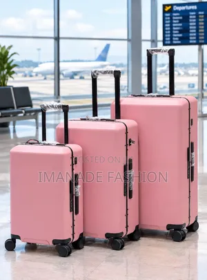 Pink 3-Piece Luggage Set