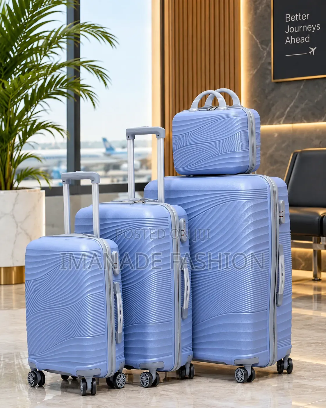 Blue 4-Piece Luggage Set – Stylish & Practical Travel Companion