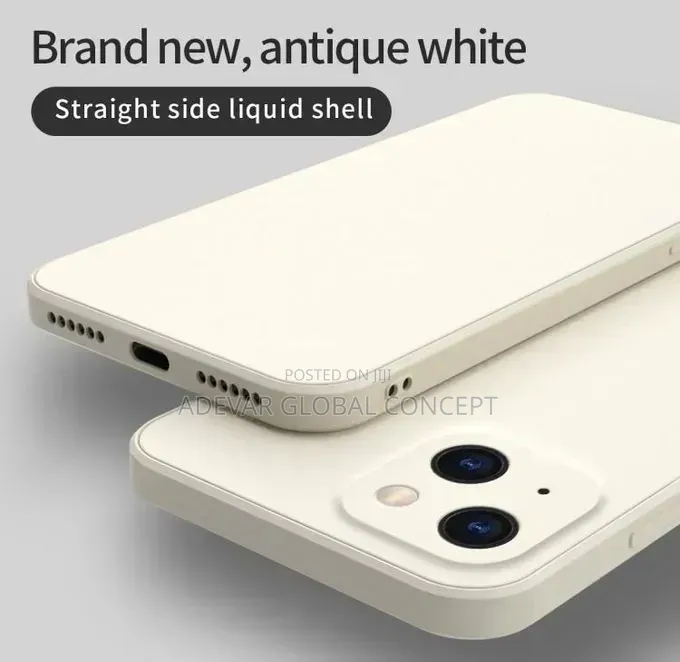 Straight Edge Liquid Silicone Case Pouch for iPhone 13 Mini