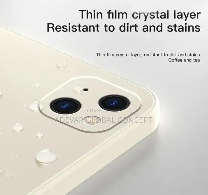 Straight Edge Liquid Silicone Case Pouch for iPhone 13 Mini