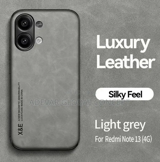 For Redmi Note 13 4G Case Leather Bumper Shockproof Phone Case Pouch