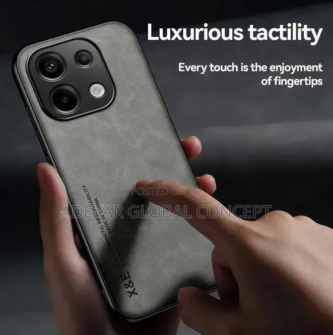For Redmi Note 13 4G Case Leather Bumper Shockproof Phone Case Pouch
