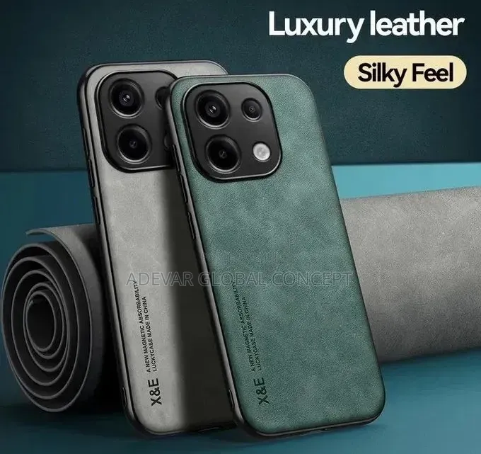 For Redmi Note 13 4G Case Leather Bumper Shockproof Phone Case Pouch