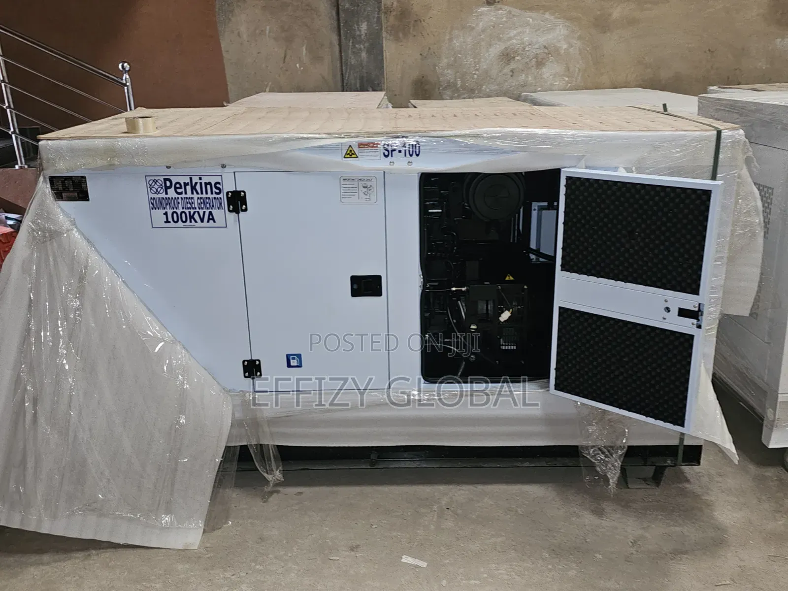 100kva Heavy-Duty Perkins Soundproof Diesel Generator 100% Copper Coil
