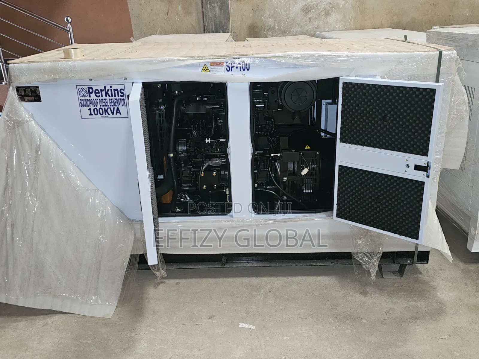 100kva Heavy-Duty Perkins Soundproof Diesel Generator 100% Copper Coil