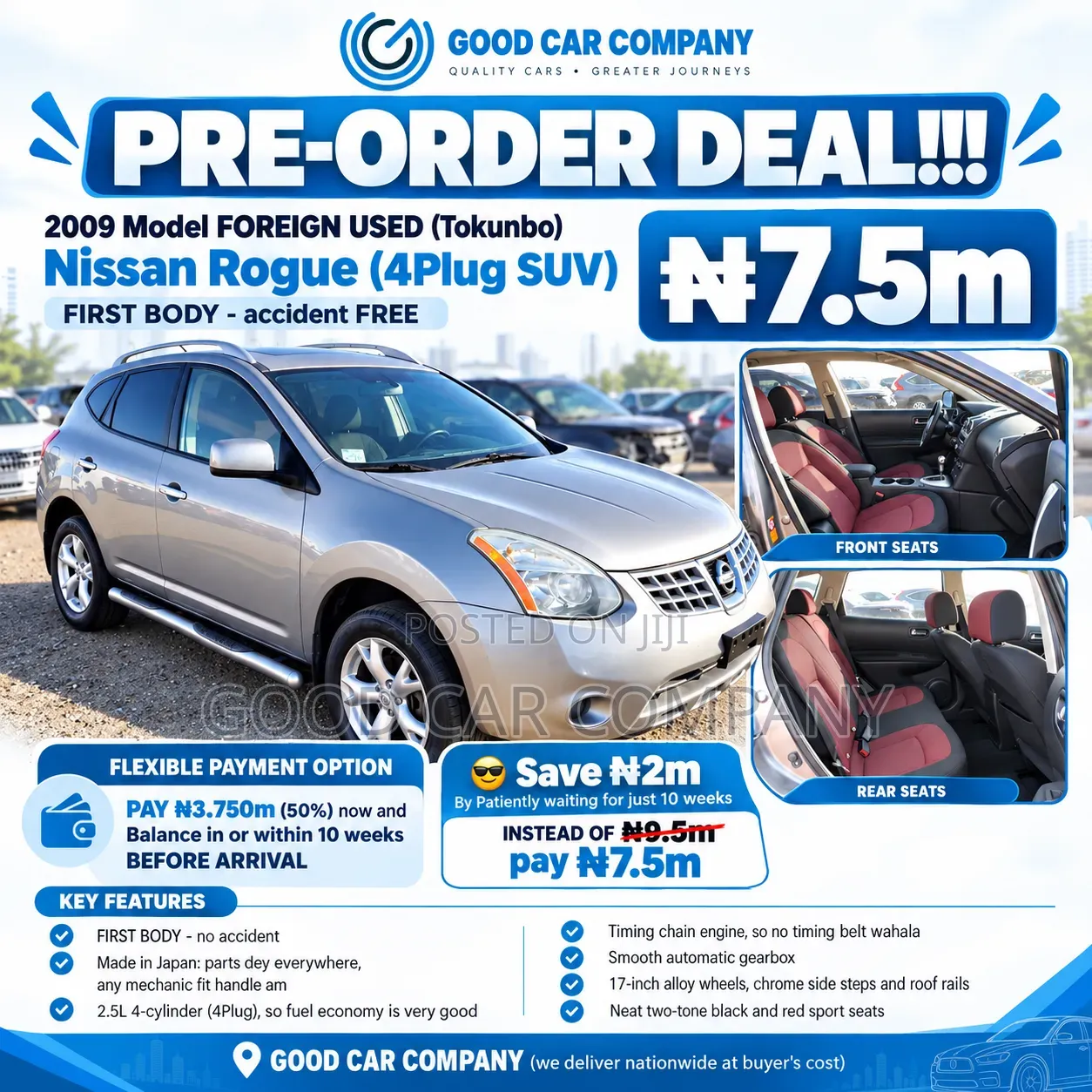 Nissan Rogue S 2009 Brown