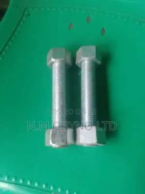 1" X 185 White Bolt and Nuts