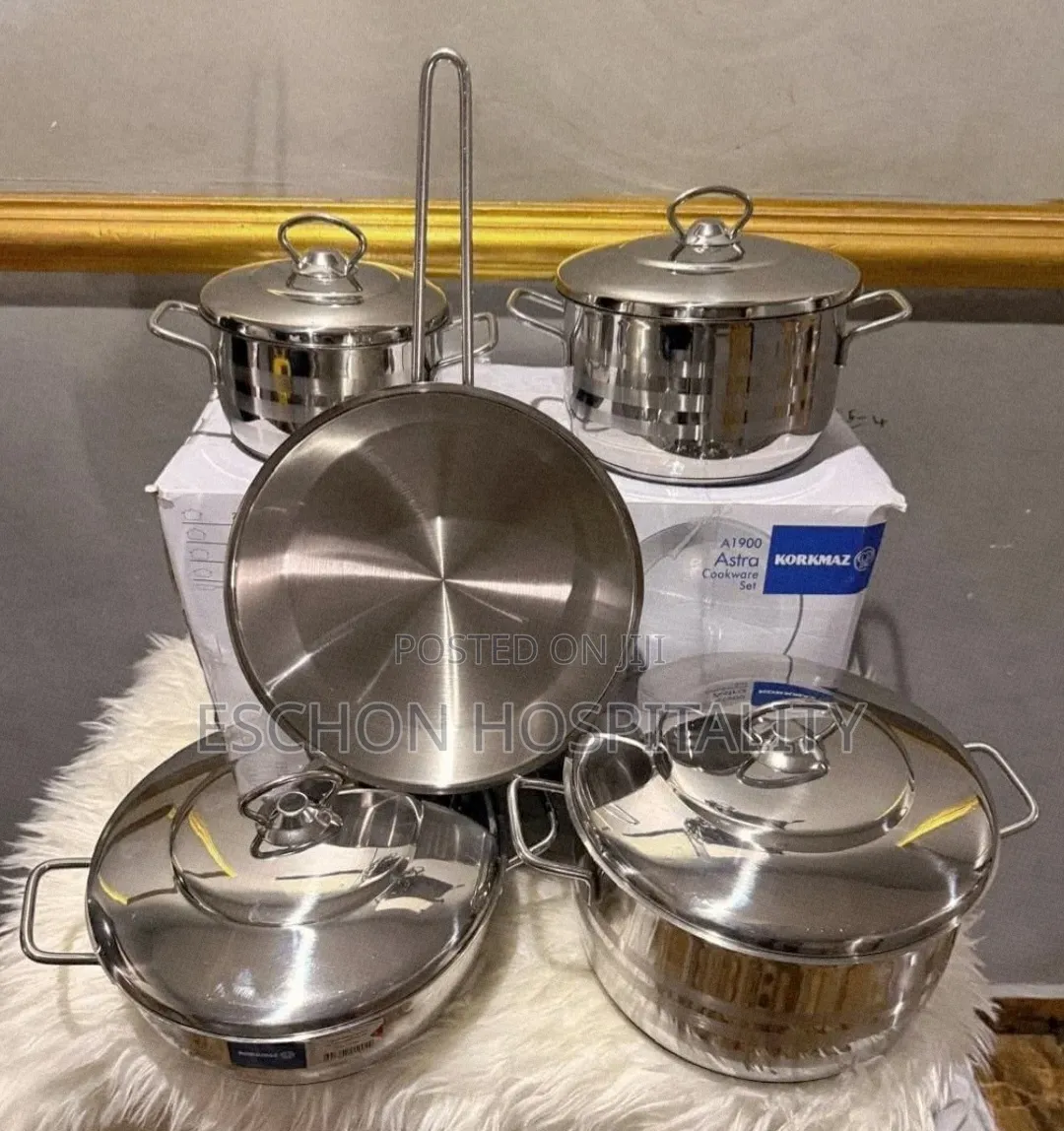 Premium Korkmaz Stainless Steel Cookware Set