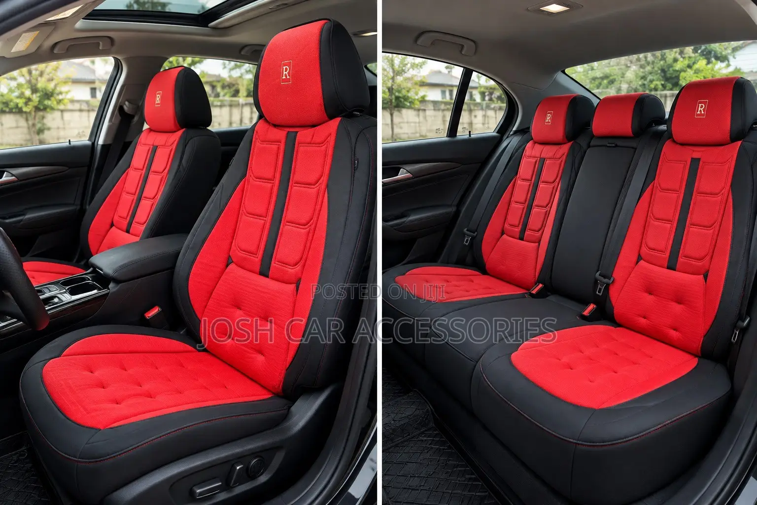 Quality R Power Seat Cover Red and Black