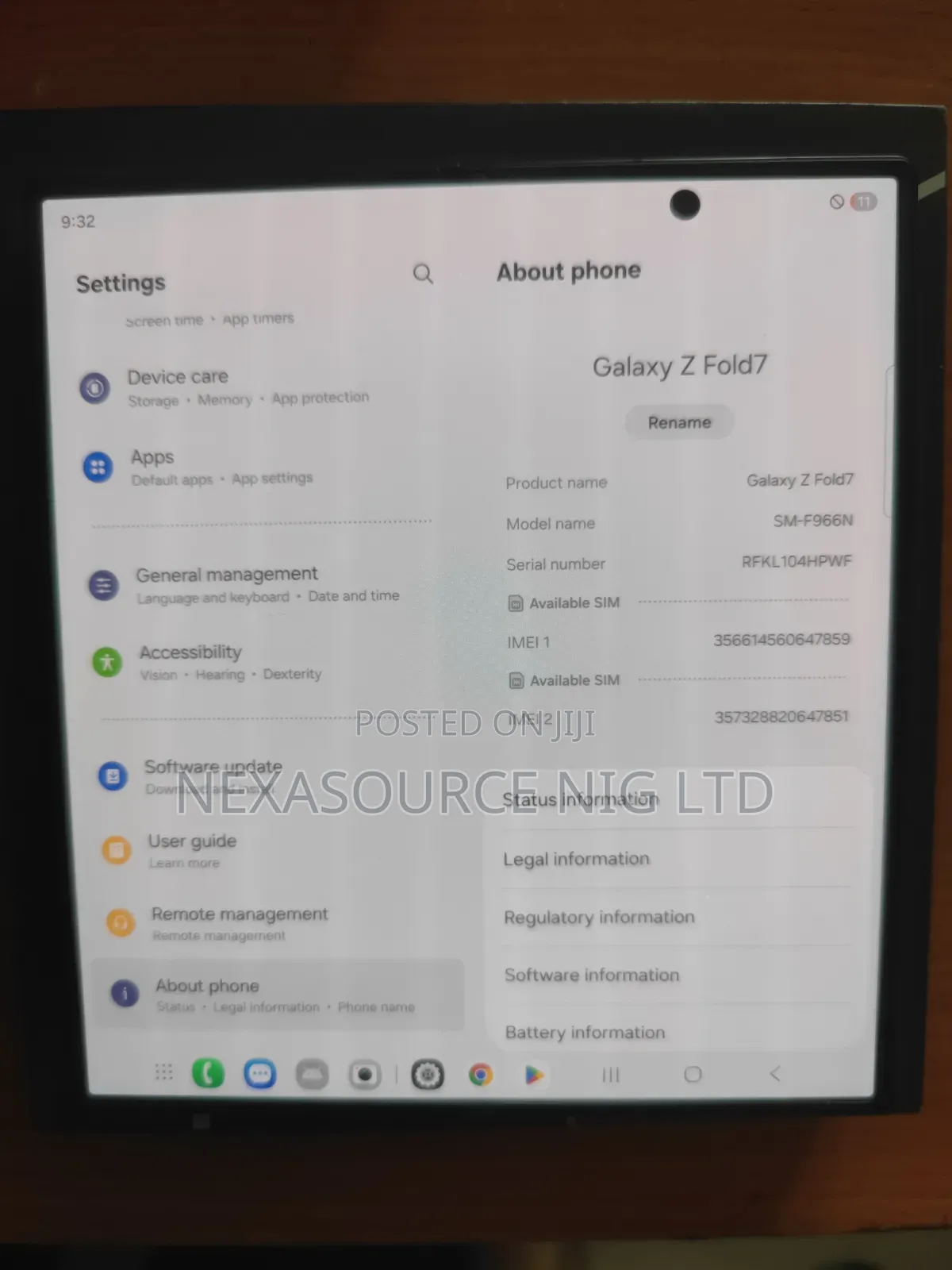 Samsung Galaxy Z Fold7 256 GB Black