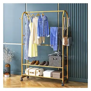 Golden Clothe Hanger Multipurpose Storage Rack