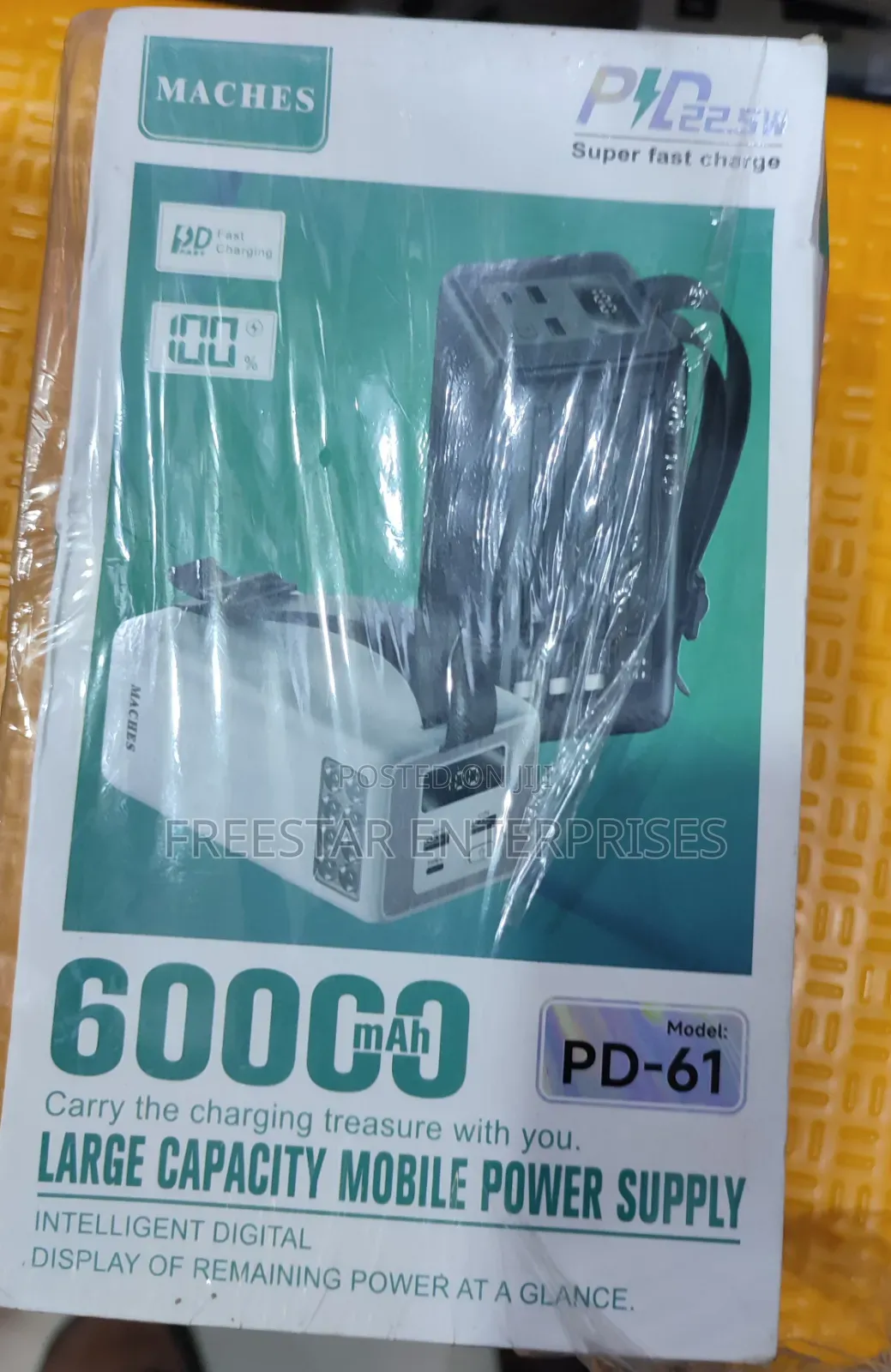 Maches 60000mAh Power Bank. PD Power Delivery Fast Charging.