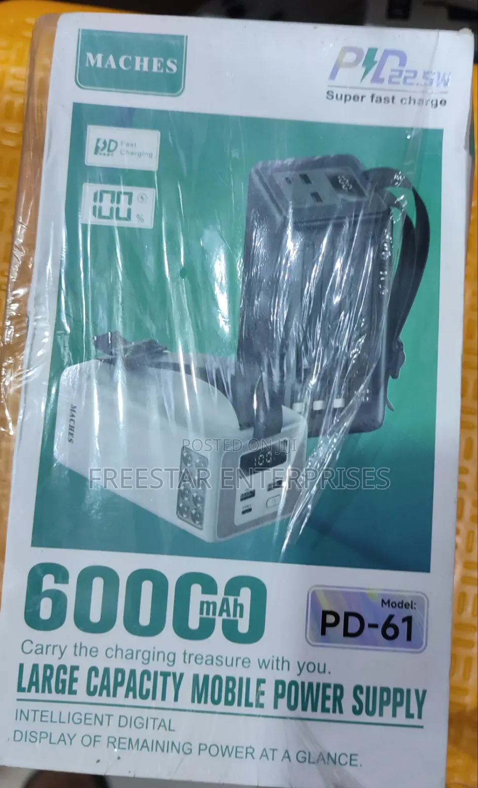 Maches 60000mAh Power Bank. PD Power Delivery Fast Charging.