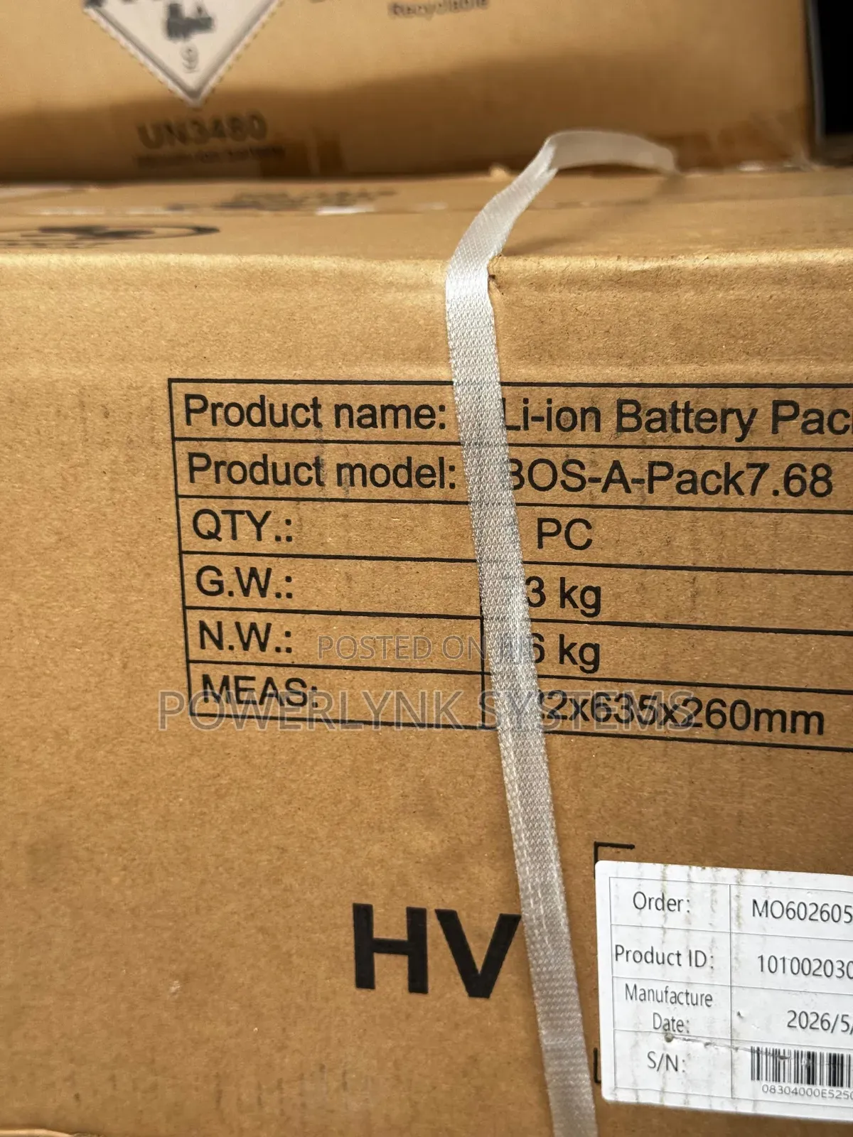 DEYE BOS_A 7.68kwh H/v Stackable Battery