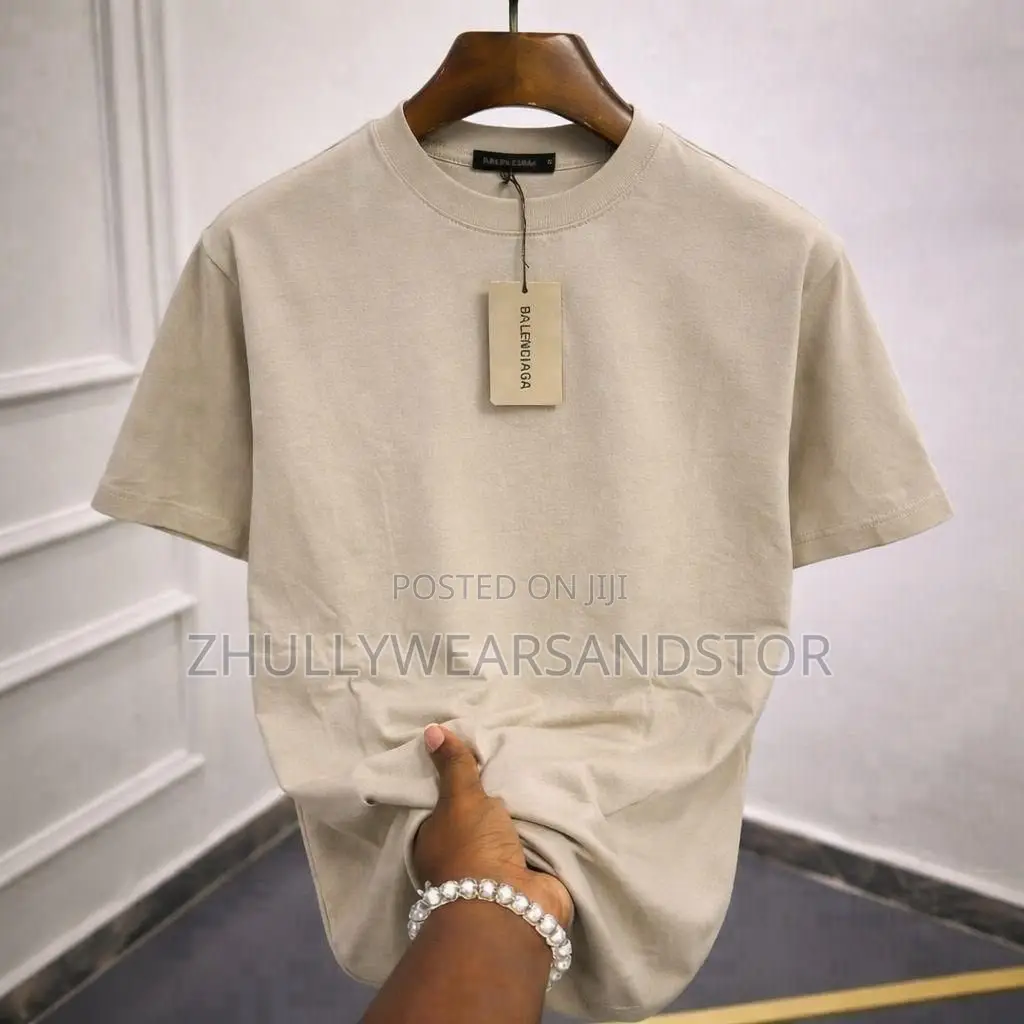 High Quality Plain Tees Round Neck Tops