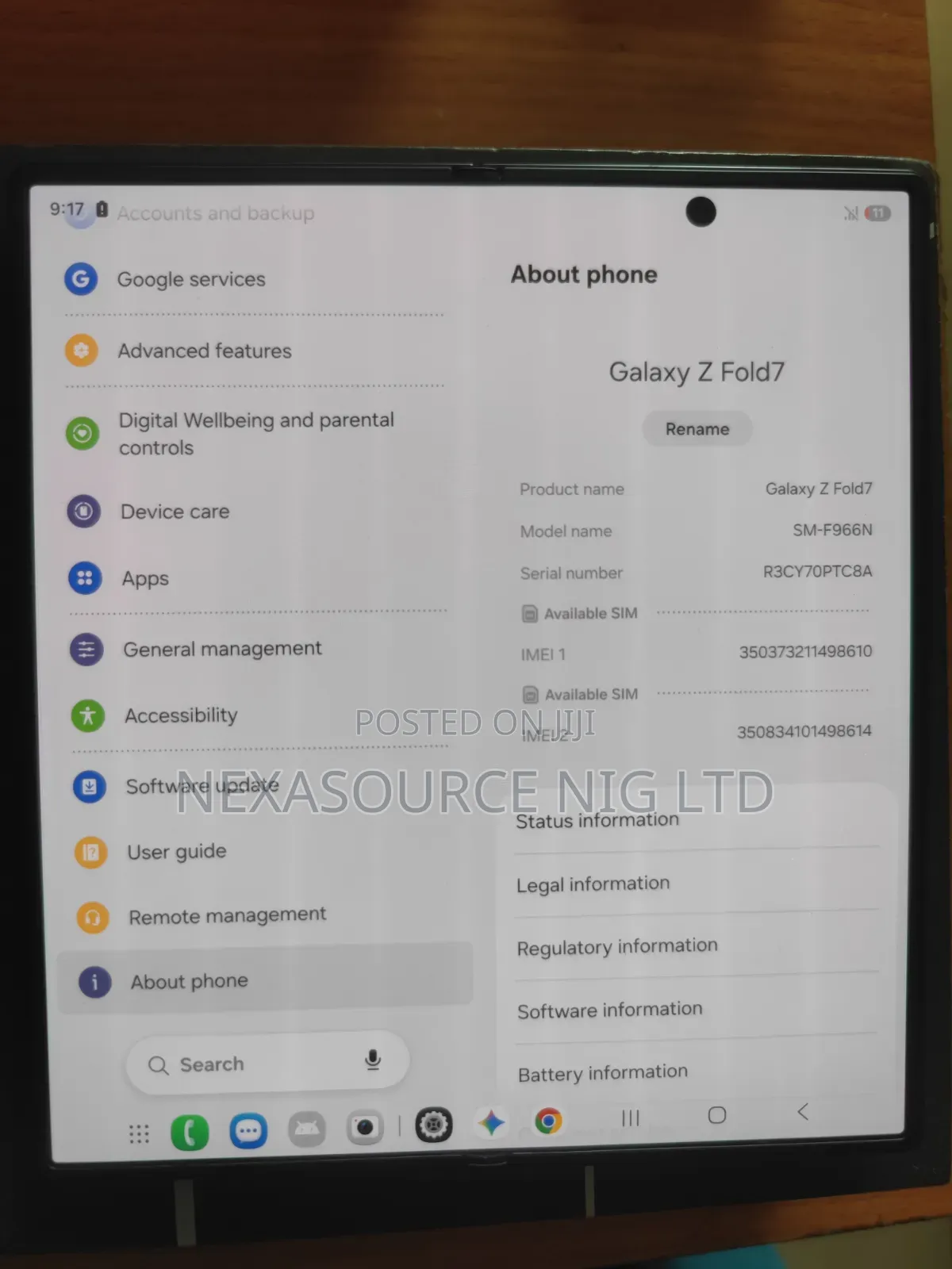 Samsung Galaxy Z Fold7 512 GB Black