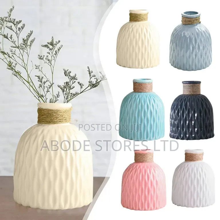 Plastic Vases for Home Decor,Flower Vase for Ideal Shelf Decor,Table