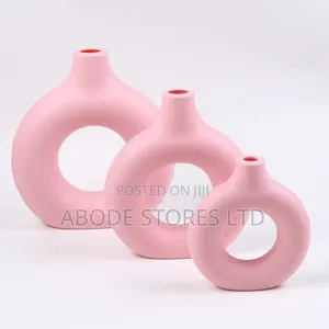 3 PC Set Plastic Donut Vase
