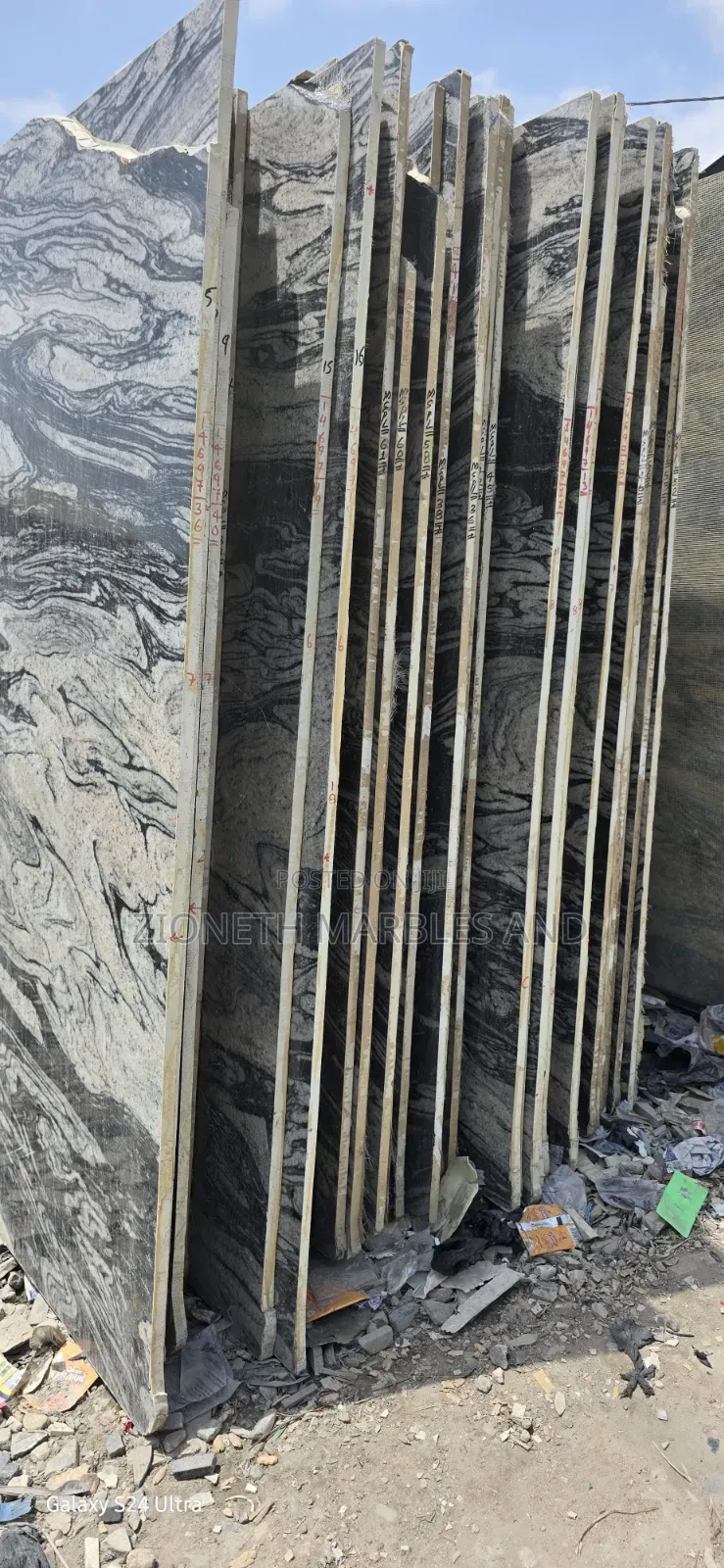 Indian Silver White Granite Marble Slab