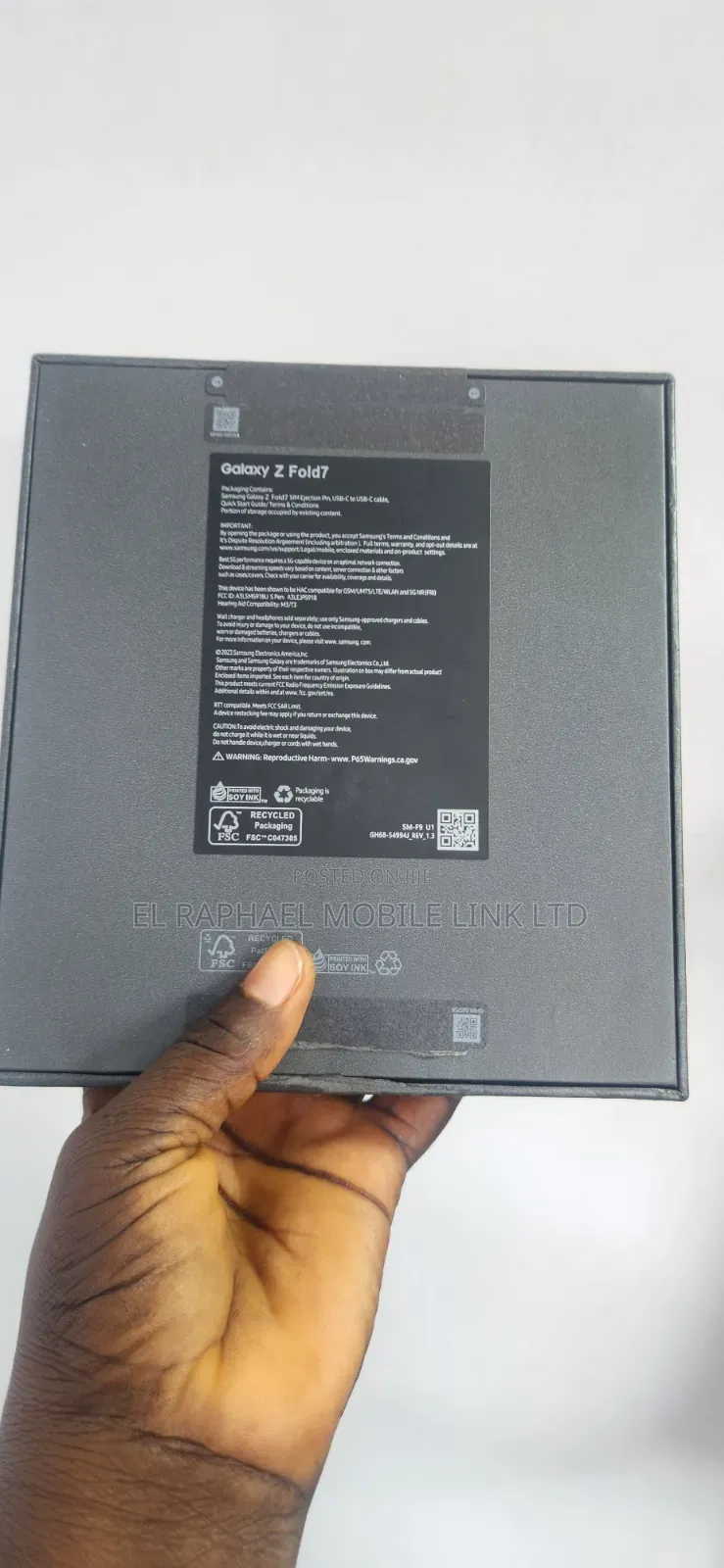 New Samsung Galaxy Z Fold7 256 GB Black