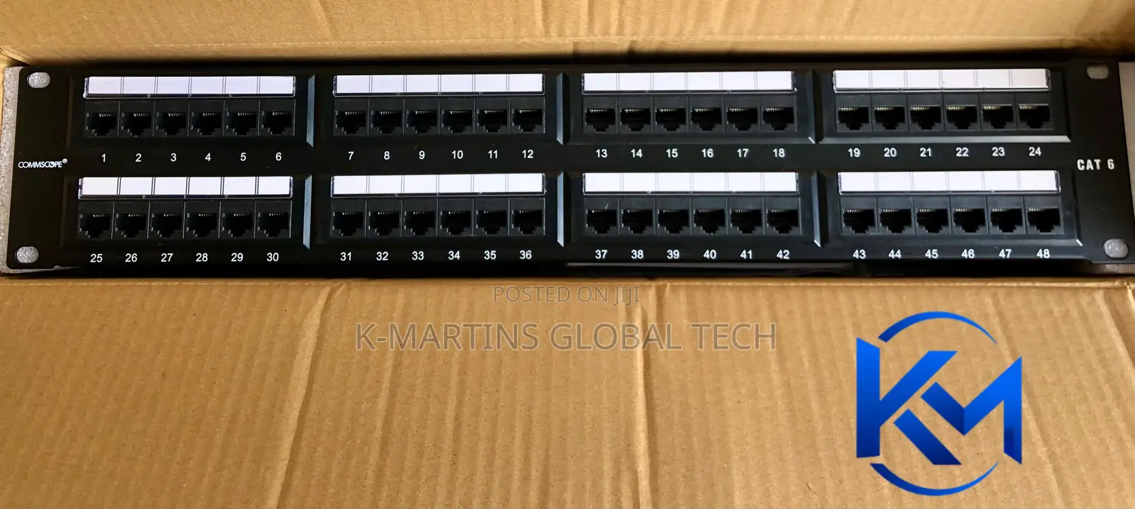 CommScope Cat6 48 Port Network Patch Panel 2U Rack Mount