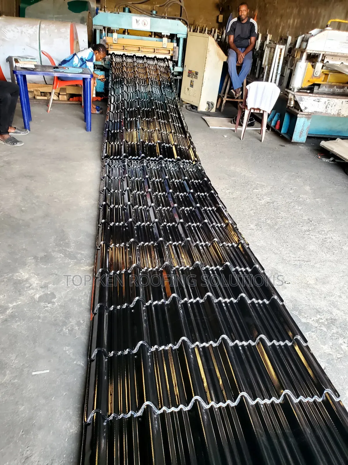 Strong and Stylish 0.60mm Black Steptiles Roofing Sheets