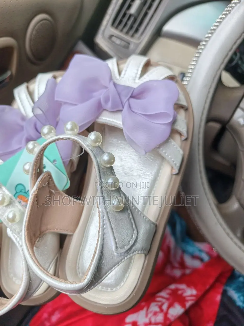 Purple Bow Princess Sandals