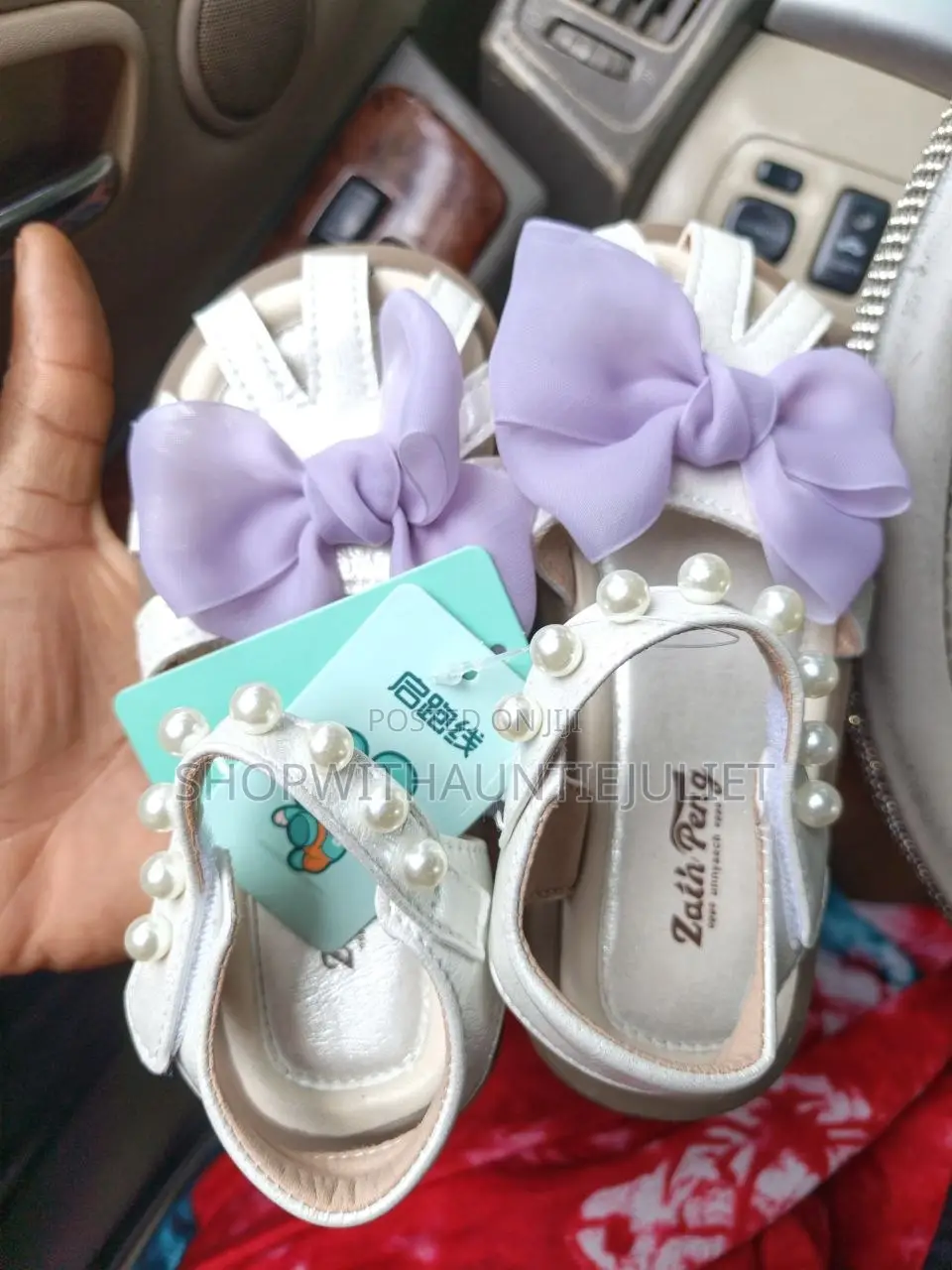 Purple Bow Princess Sandals