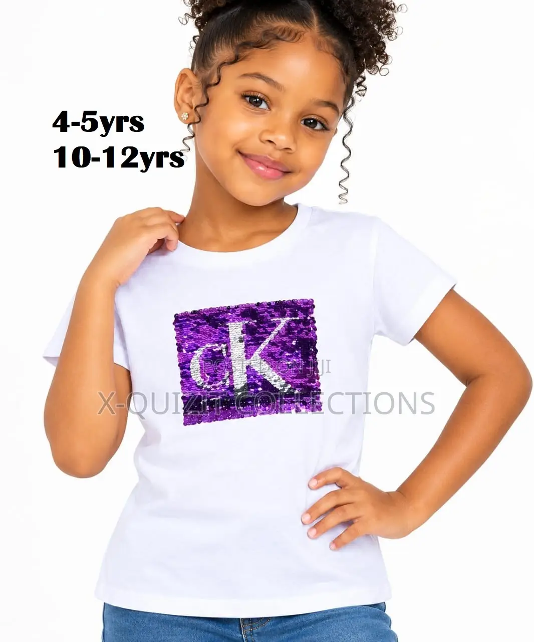 Girls’ Sequined T-Shirt (2yrs-10yrs)