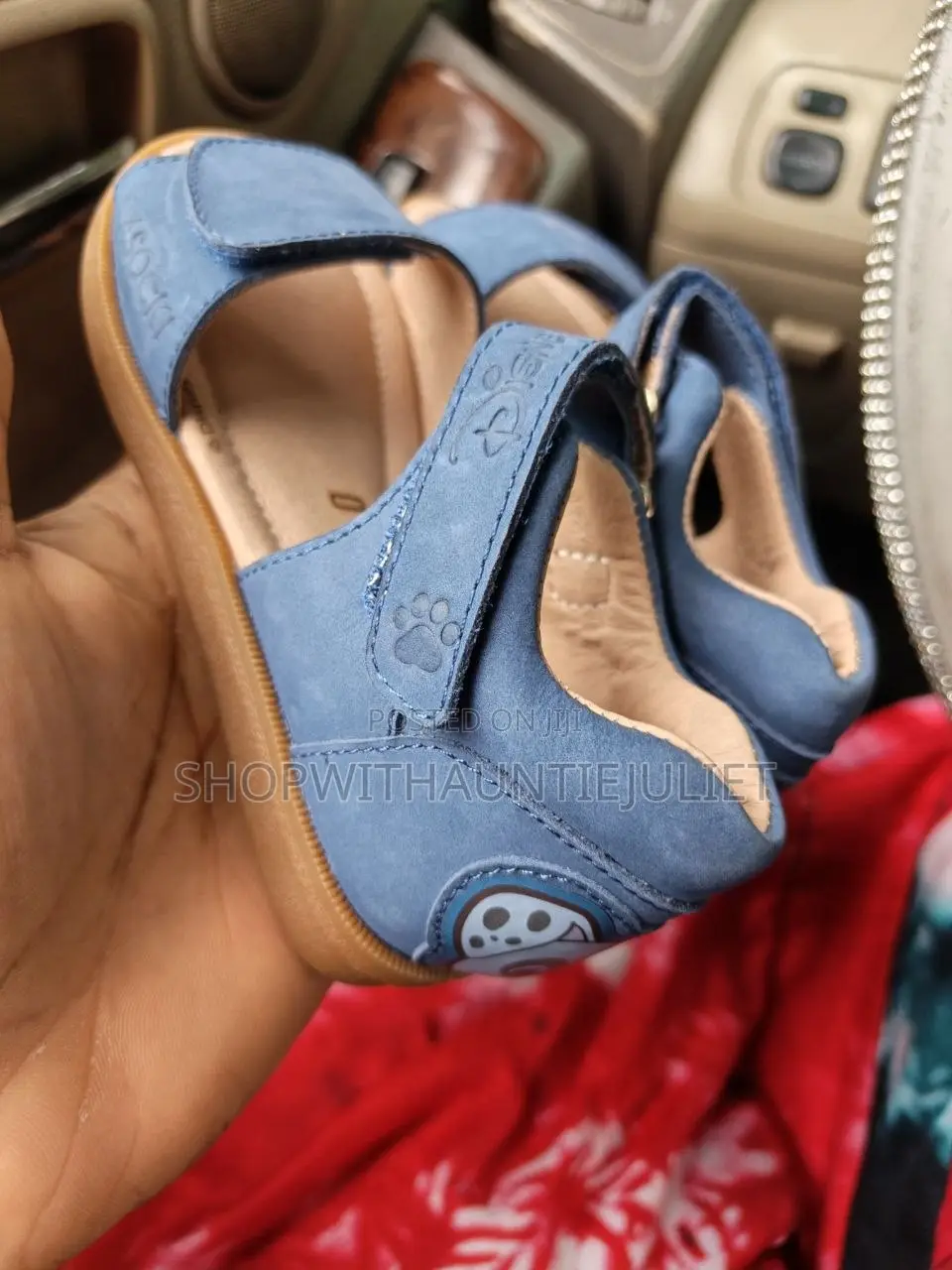 Blue Paw Print Sandals for Little Ones