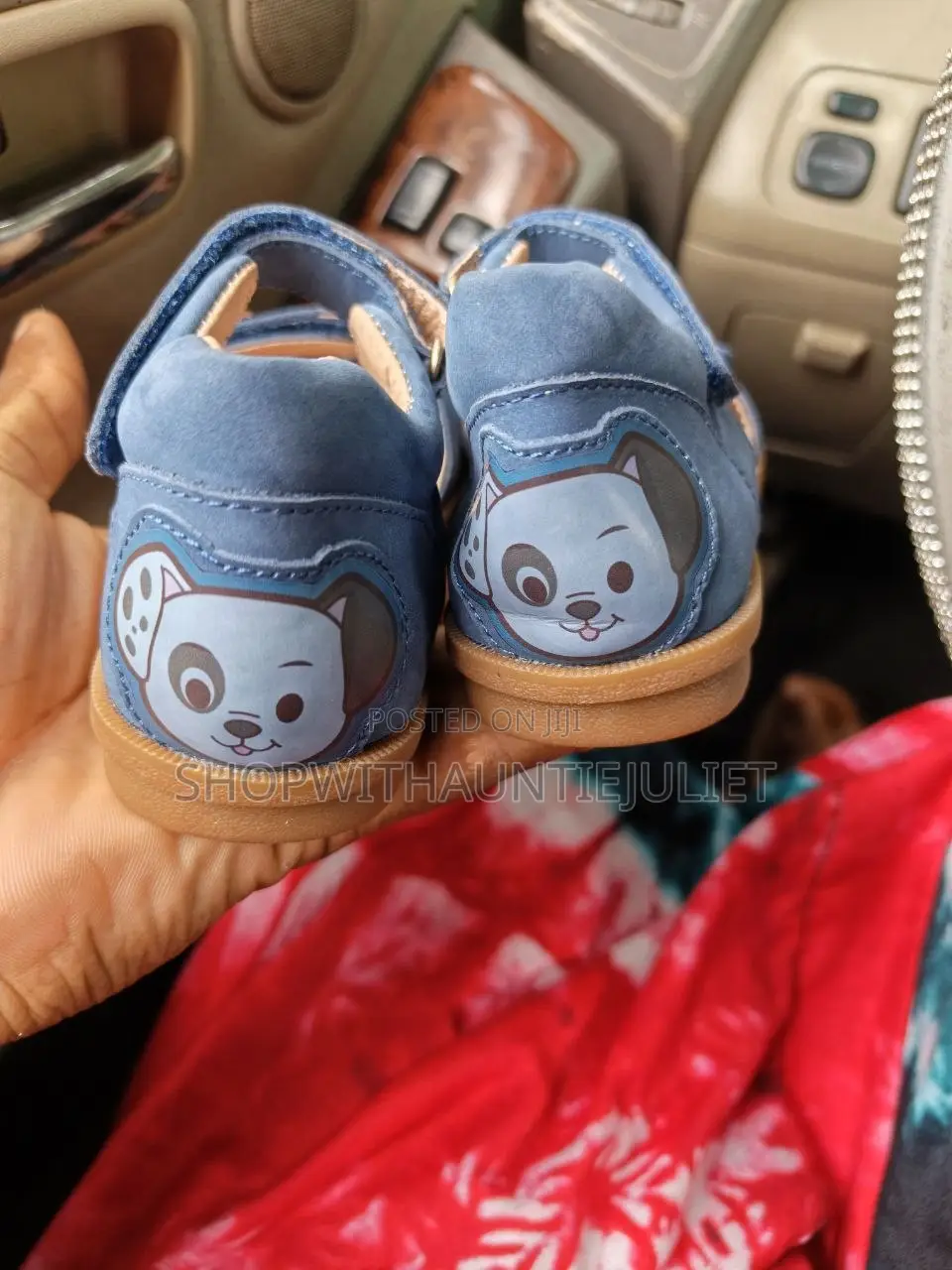 Blue Paw Print Sandals for Little Ones