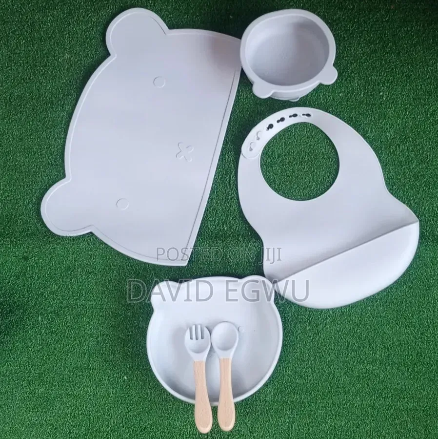 Silicone Baby Plate and Spoon Set.