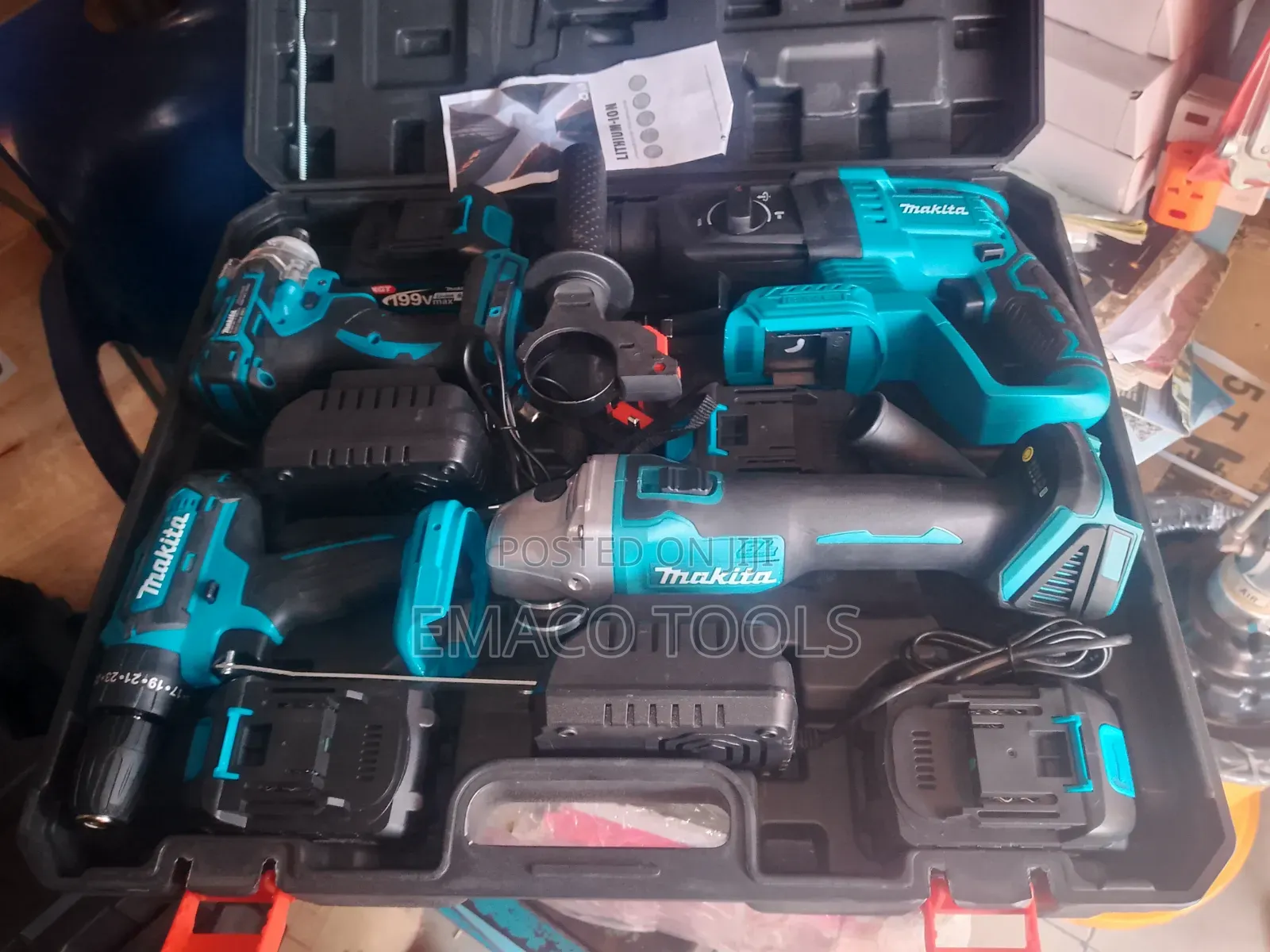 4-in-1 Cordless Power Tool Combo Kit