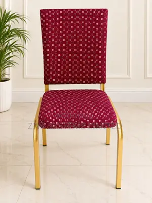 Luxury Gold Frame Banquet Chairs for Rent in Abuja – Blue & Burgundy