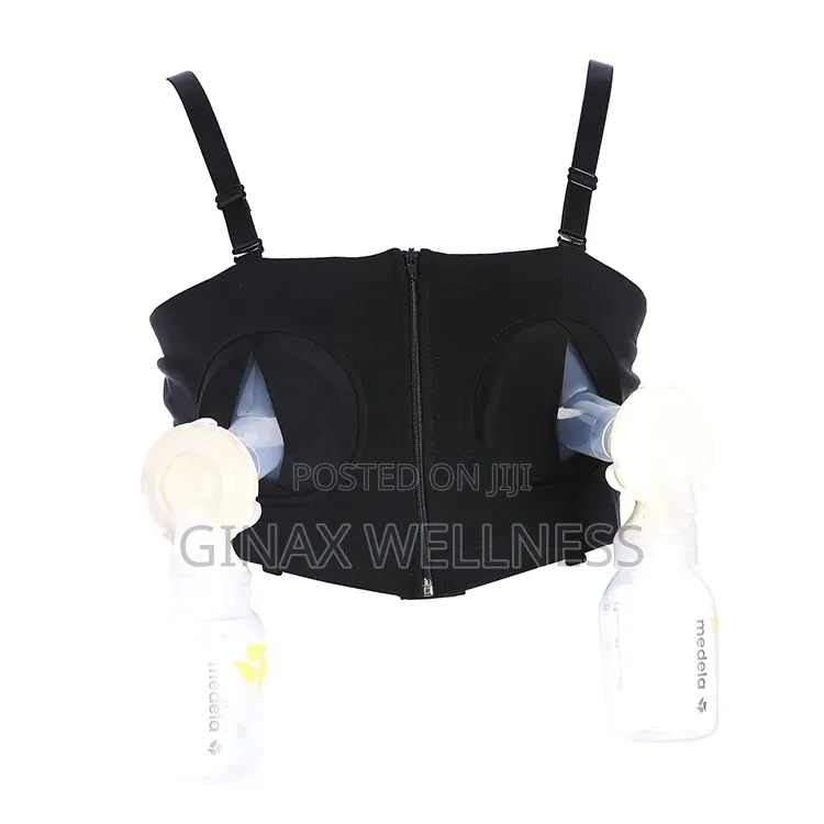 Hands-Free Breast Pump Bra With Single Zipper for Breastfeeding Moms