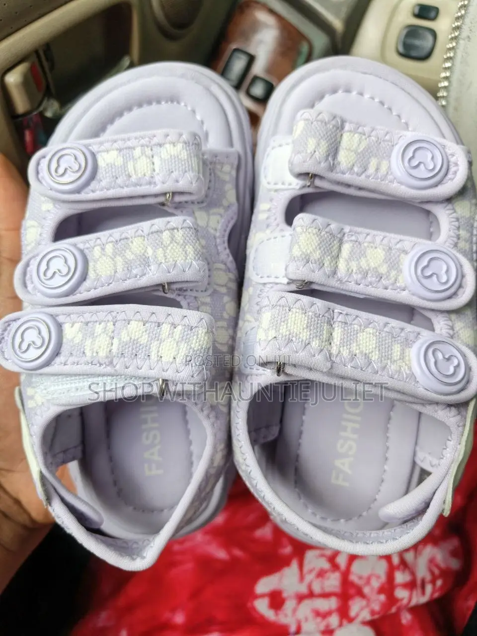 Toddler Purple Triple-Strap Sandals