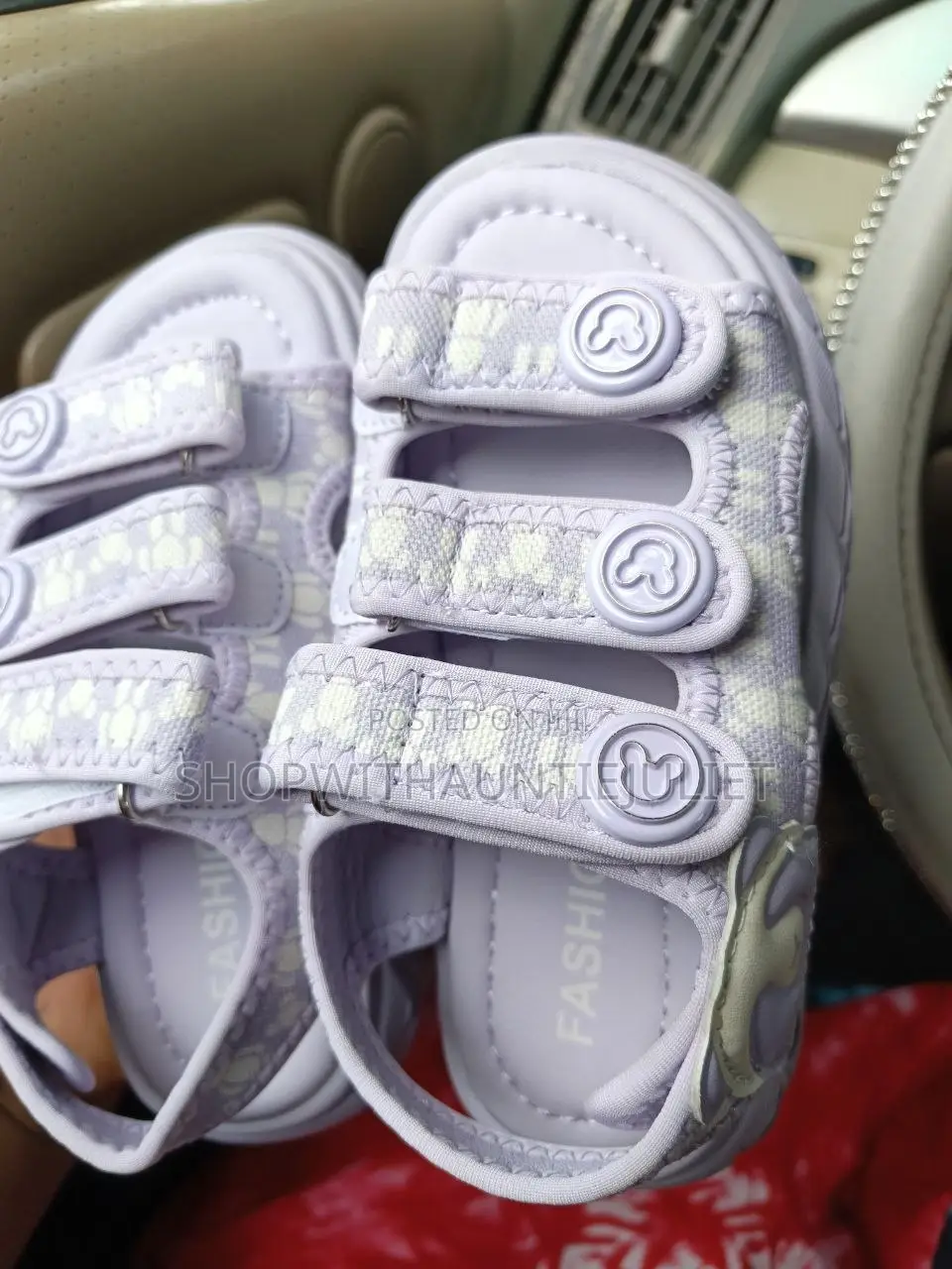 Toddler Purple Triple-Strap Sandals