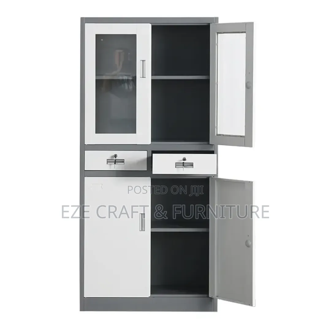 Double Color Bookshelf With Drawers