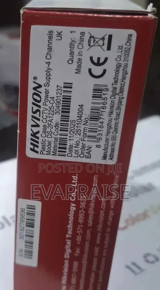 Hikvision 4 Channel Power Supply Box