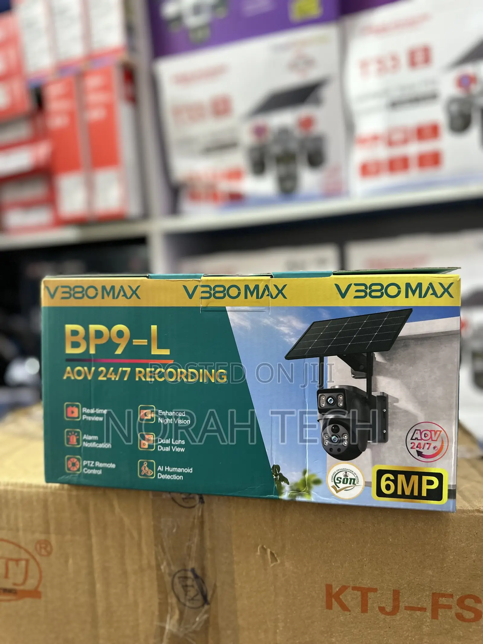 6mp V380 Max Bp9-L Aov Solar Panel Camera