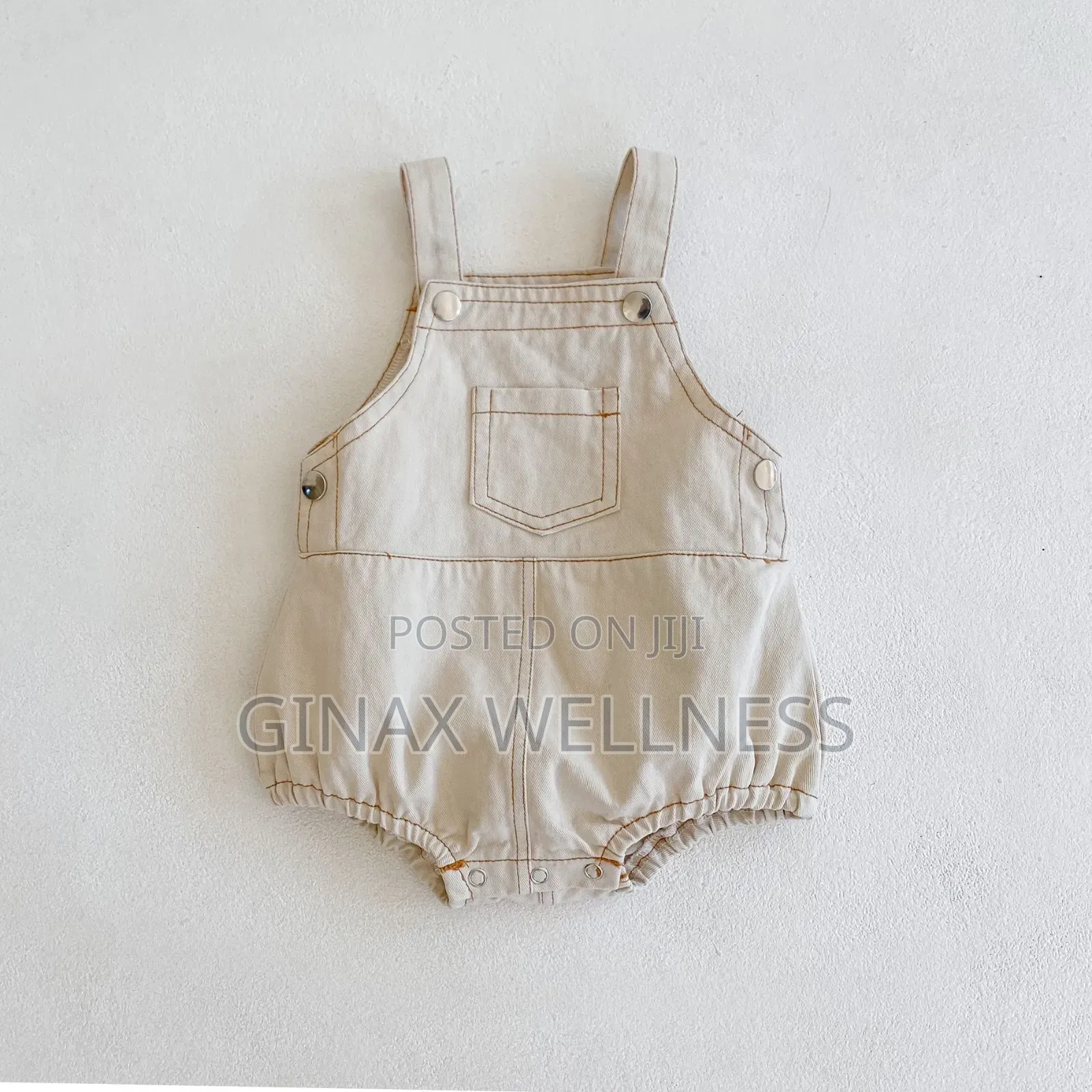 Baby Denim Dungaree Romper With Adjustable Straps (0–6 Months)