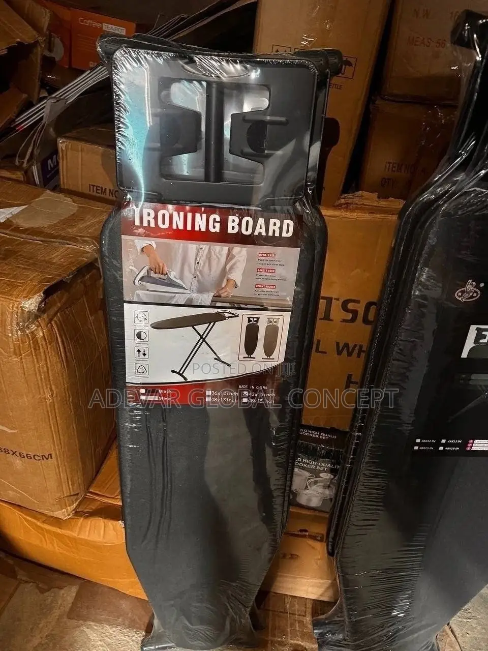 High Quality Sturdy Black Ironing Board