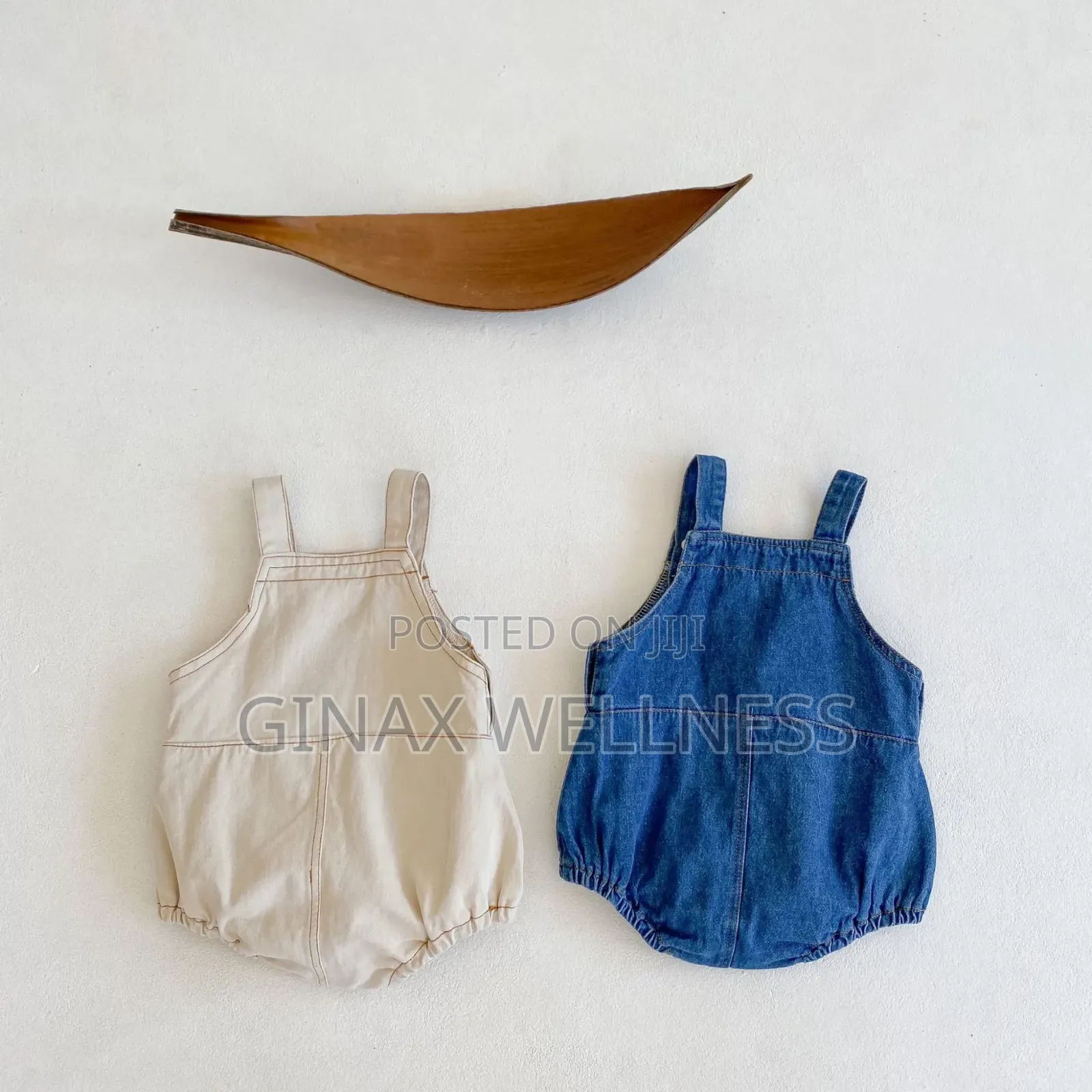 Baby Denim Dungaree Romper With Adjustable Straps (0–6 Months)