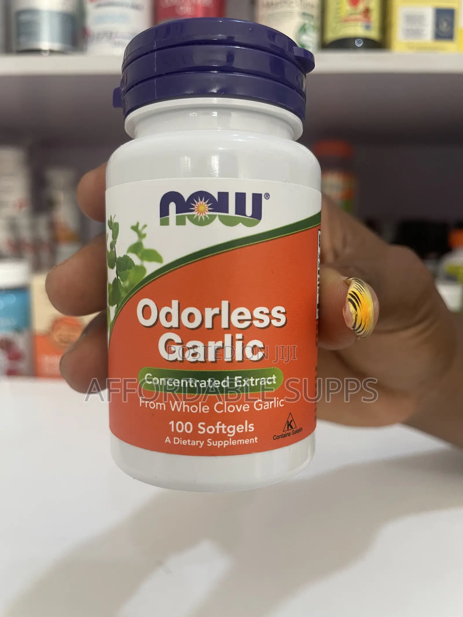 NOW Foods Odorless Garlic 500mg – 100 Softgels