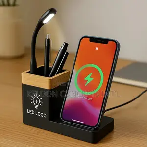 Multifunctional Wooden Led Lamp Wireless Charger