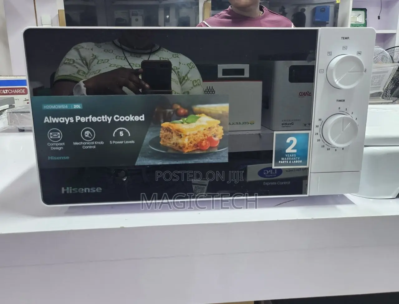 Hisense 20l Microwave With Mechanical Knob Control