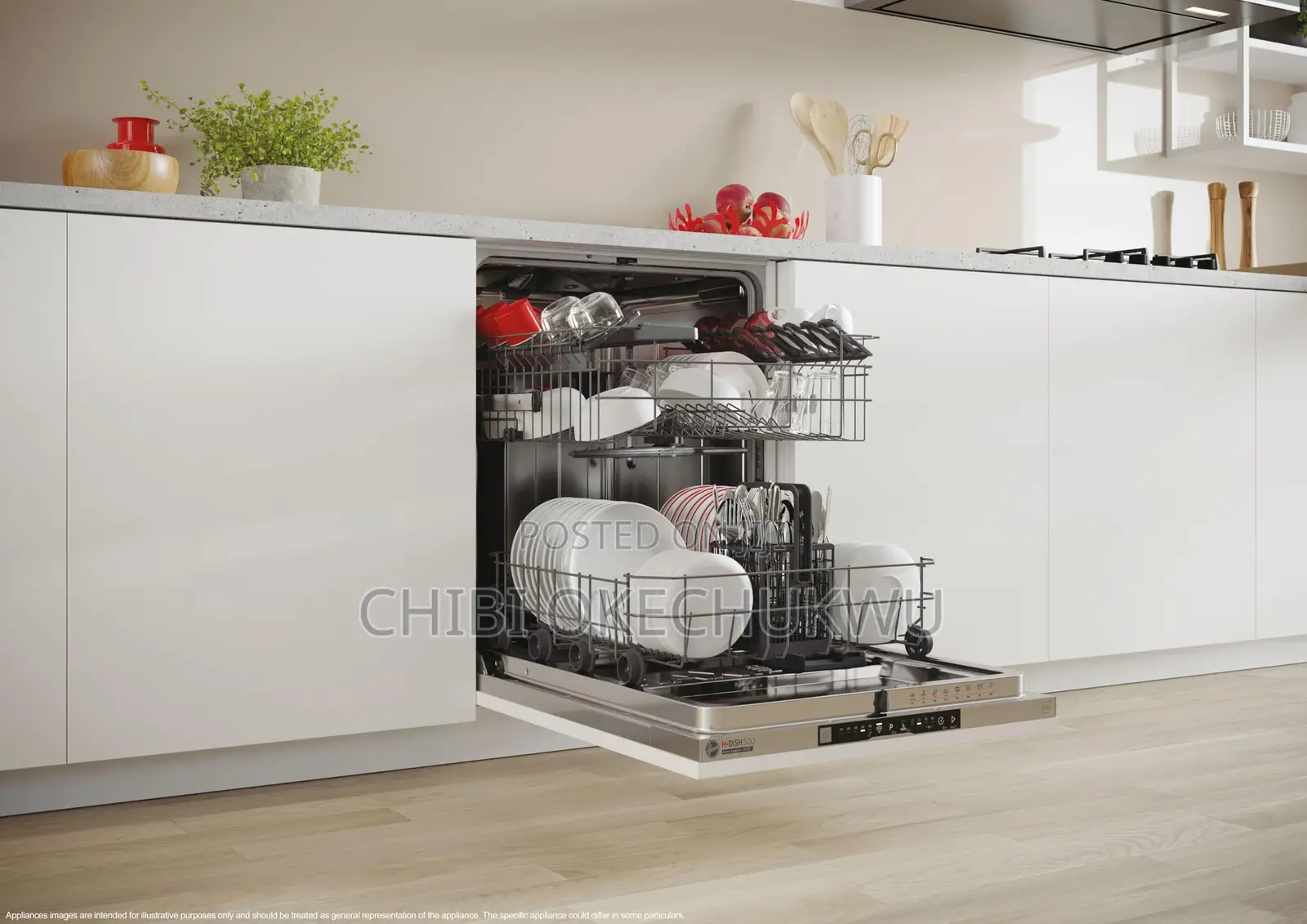 Hoover Hi4c6f0s-80 Full-Size Built-in Dishwasher